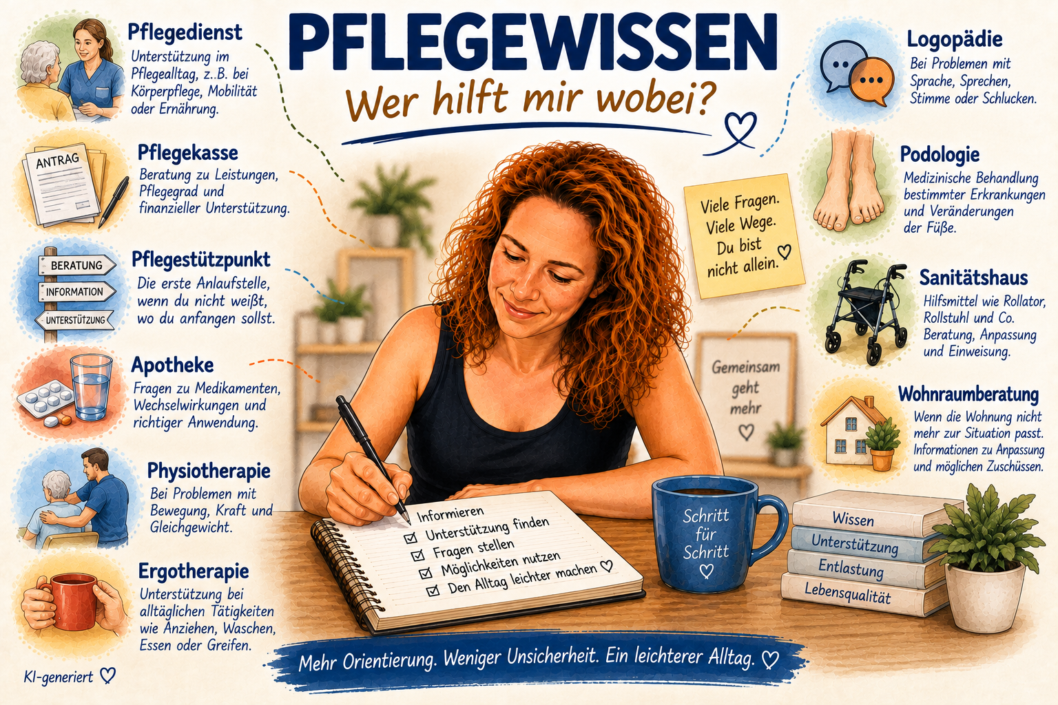 Pflege zu Hause – wer hilft mir wobei?